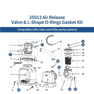 <span class=keywords><strong>Kit</strong></span> de joints 25013 utilisé pour remplacer le <span class=keywords><strong>joint</strong></span> de <span class=keywords><strong>pompe</strong></span> à filtre à sable Valve de dégagement d'air et <span class=keywords><strong>joint</strong></span> torique en forme de L pour Intex pour filtres de <span class=keywords><strong>piscine</strong></span> - Product Image 6
