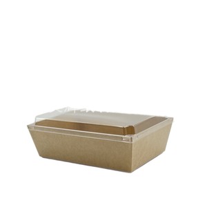 Kraft Paper <b>Box</b> Rectangle With Plastic Liner For Cake And <b>Dessert</b> Packaging 100 Or 500 pcs - Product Image 1