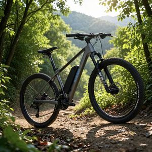 Vélo de montagne électrique avec cadre en fibre de carbone OEM de 29 pouces, moteur à couple élevé, batterie lithium 48V 10Ah, freins à disque hydrauliques - Product Image 4