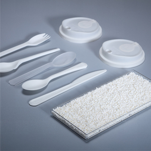 Pellets de PLA compostables, materia prima de grado de soplado de película de resina para bolsas biodegradables de basura, compras y <span class=keywords><strong>caca</strong></span> de perro - Product Image 3