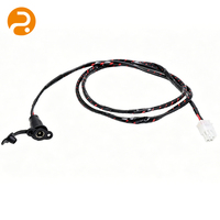 Câble d'alimentation DC tressé rouge et noir en PVC, faisceau de câbles à montage sur panneau, cordon terminal femelle 2 broches pour dispositif de surveillance, 300 mm, marché américain et européen