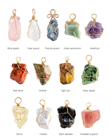 Wholesale Natural Crystal Raw Stone Necklace Healing Rough Gemstone Jewelry for Gifts