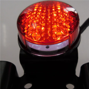 12V LED 오토바이 테일 라이트 빨간 브레이크 & 흰색 번호판 6000K 색 온도 운전 액세서리 브래킷 - Product Image 4