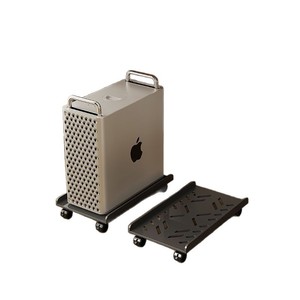 Foldable Metal Computer Desk <b>Stand</b> With Wheels For Desktop <b>Pc</b> Holder Office Furniture Modern Minimalist Design Square Shape - Product Image 2
