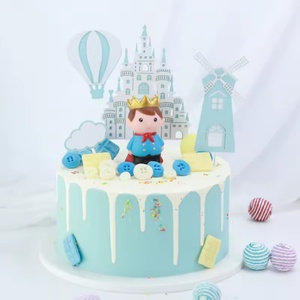 Decoración para Pasteles de Cumpleaños Infantiles con Diseño de Castillo, Príncipe y Princesa, Venta al por Mayor de Fábrica - Product Image 3