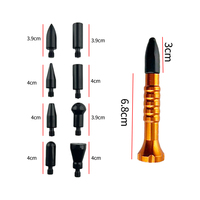 Kit de Herramientas con Martillo de Goma y 9 Cabezas Intercambiables de Nylon, Herramientas Profesionales para Eliminar Abolladuras sin Pintura y Nivelar
