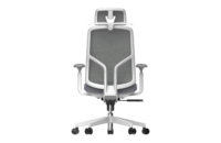 Chaise de bureau ergonomique moderne Comine, réglable en hauteur, pivotante, avec support lombaire, structure en alliage d'aluminium, pour intérieur/extérieur, hôtel, villa