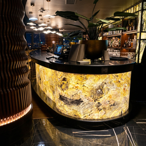 Lámina de Piedra Translúcida Blanca S de Flatstone Designs, Revestimiento de Piso Seguro, Acabado Suave y Brillante, Retroiluminado, para Diseño de Interiores, Paredes y Techos - Product Image 5
