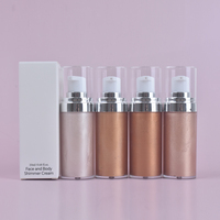 Huile surligneur visage bio vegan de luxe scintillante personnalisé crème scintillante longue durée pour le corps parfum de maquillage personnalisé