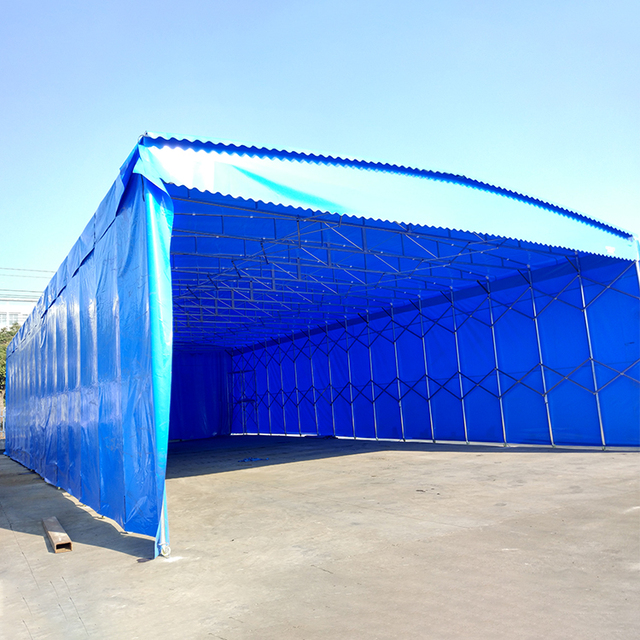 Easy Removable Waterproof UV-Resistant Outdoor Storage Canopy for Car Parking Garage Push-Pull Adjustable Telescopic Tent Metal