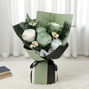 <span class=keywords><strong>Bouquet</strong></span> Immortel 5 <span class=keywords><strong>Fleurs</strong></span> <span class=keywords><strong>Séchées</strong></span> et Naturelles Fait Main Écologique Transfrontalier pour la Saint-Valentin Noël Anniversaire Cadeau - Product Image 6