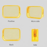 Sac de maquillage transparent en PVC de grande capacité, sac de rangement pour soins de la peau, sac de voyage pour cosmétiques avec fermeture éclair, logo personnalisé pour marque de beauté OEM ODM