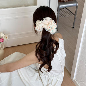 ที่คาดผมลายจุดสไตล์เกาหลีสำหรับผู้หญิง ยางรัดผมแบบยืดหยุ่นสองชั้น เชือกผูกผมแบบหวาน ยางรัดผมแฟชั่น - Product Image 2