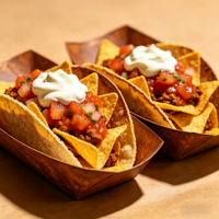 Barquettes à tacos compostables et résistantes à la graisse, avec logo personnalisé imprimé, pour les services de restauration rapide à emporter