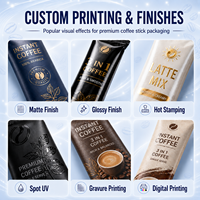 Sachets de café instantané personnalisés avec logo, emballage jetable, petits sachets thermoscellables, poudre de protéines, emballage individuel, pochette de barre