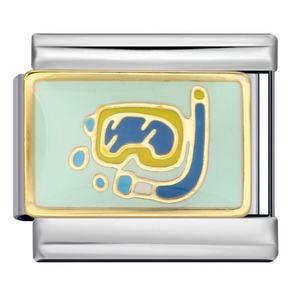 Italian Modular Stainless Steel <b>Bracelet</b> With Ocean Beach Theme <b>Charms</b> Unisex Jewelry DIY Fashion <b>Beads</b> - Product Image 2