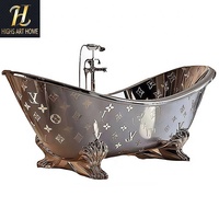 Baignoire de Luxe Italienne en Acier Inoxydable de Haute Qualité, Nouveau Produit, Créativité Artistique, Baignoire à Remous pour Hôtel, Salle de Bain, Villa