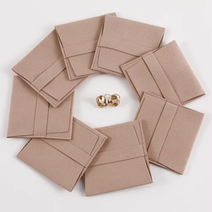 Bolsa de Joyería de Microfibra de 8*8cm con Inserto para Collar, Bolsa de Terciopelo de Alta Calidad para Empaque de Joyería con Logotipo (1) - Product Image 5