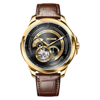 Montre automatique ultra-fine et étanche en cuir pour homme LOBINNI, lumineuse, meilleur prix, avec mouvement Miyota et cadran à aiguilles