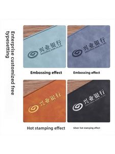 Customizable Logo 2025 New Model A5 Notebook Set Thickened B5 Business <b>Journal</b> Leather Hardcover Simple Office Diary for Office - Product Image 4