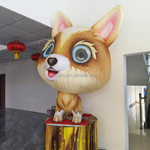 Handmade Trung Quốc Đèn Lồng Lụa Đầy Màu Sắc Phim Hoạt Hình Động Vật Vải Trang Trí Đèn Lồng Haichuan Đèn Lồng Nhà Máy Cho Giáng Sinh Trang Trí Nội Thất - Product Image 2