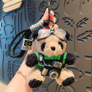 HECION Regalo de San Valentín Conejo con Suéter Personalizado Llavero de Peluche de Panda al por Mayor Lindos Llaveros de Peluche de Panda Suaves - Product Image 6