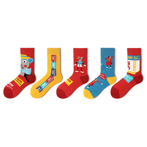New Style Feather <span class=keywords><strong>Huf</strong></span> Men Dress Crew <span class=keywords><strong>Socks</strong></span> 100% Cotton Colorful - Product Image 5