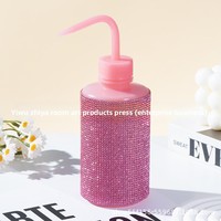 Neue Diamantverzierte Wimpernreinigungsflasche mit Gebogenem Ausgießer und Nagelkunst-Reinigungshilfe, 250 ml, Hergestellt in China