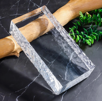 Brique de verre cristallin solide pour la construction décorative Bloc de couleur creux pour le salon ou la salle de bain Murs en verre