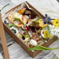 Plateau de service à succès pour gâteaux, fruits et desserts avec couvercle