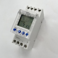 CE persetujuan AHC812 suppower IEC60730 rel Din bersertifikasi 2 saluran saklar pengatur waktu Digital dapat diprogram Mingguan Harian AC 220V 16A