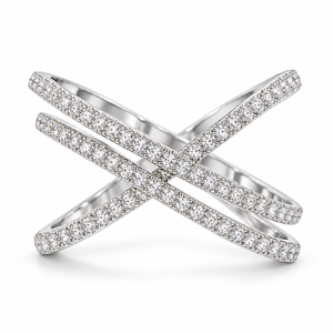 Anello a croce da donna, design geometrico semplice, per uso quotidiano - Product Image 1