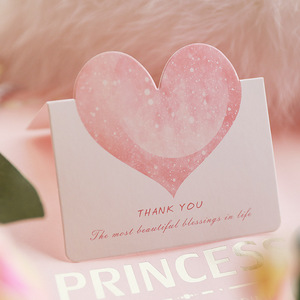 10支/包爱心心形贺卡节日礼品卡结婚请柬浪漫感谢卡 - Product Image 4