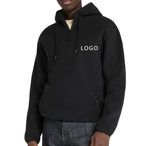 OEM High Quality Men's Zipper Neckline Hat <b>String</b> <b>Hoodie</b> Men's Long Sleeves <b>Hoodie</b> Pullover Men's <b>Hoodie</b> - Product Image 2