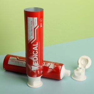 Tube vide souple en aluminium et plastique ABL, matériau standard, D35mm D40mm, extrémité non scellée avec bouchon à clapet pour emballage de tube de dentifrice - Product Image 1