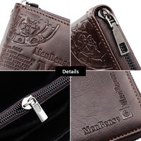Menbense Vintage Nieuwe Antieke Pu Lederen Lange Sectie Rits Portefeuilles Voor Mannen Met Handvat Riem, Mannelijke Telefoon Tas Kaarthouder