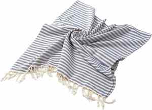 Serviette de plage turque rayée ultra-légère en coton absorbant à séchage rapide, idéale pour la piscine, extra large, sans sable - Product Image 2