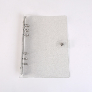 Reliure à 6 <span class=keywords><strong>anneaux</strong></span> A6 en PVC scintillant <span class=keywords><strong>4</strong></span> couleurs avec couverture de carnet de planification à feuilles mobiles, transparente, souple, légère, populaire et durable - Product Image 6