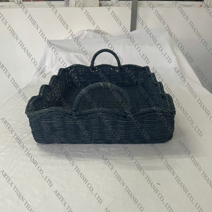Bandeja de servicio rectangular de Vieira de ratán caliente 2025 en bandeja de ratán natural para decoración del hogar, servicio - Product Image 3