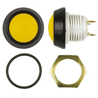 Interrupteur miniature 48-2-RB-N-YL-B, ouverture de 13,6 mm, installation sur panneau, fonctionnement à verrouillage, unipolaire unidirectionnel, IP67