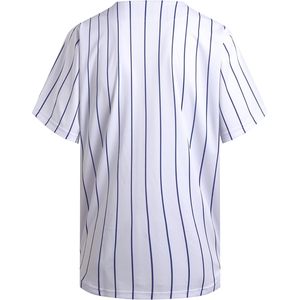 Camiseta de Béisbol Dehauer Blanca con Rayas Azules, Unisex, Transpirable, con Botones, Uniforme Deportivo - Product Image 2