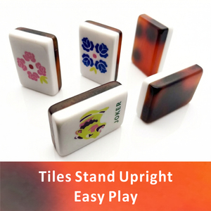 Stock in American Hot Sale 2-Layer 160 Acrylic Tiles Amber Bamboo American <b>Mahjong</b> <b>Set</b> <b>Mahjong</b> Tiles for Game Eco-Friendly - Product Image 3