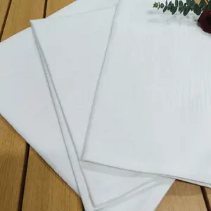 100% Cotton Natural Fiber Washable Square Cross Stripe Satin Cloth Napkins White Lines Napkin