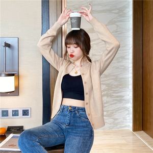 Cárdigan de Manga Larga para <span class=keywords><strong>Mujer</strong></span> - Novedad 2022, Prenda Exterior Ligera de Punto para Primavera y Otoño, Top para Invierno - Product Image 6