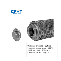 Élément filtrant d'huile hydraulique en polymère poreux fritté SS304/SS316 pour centrales électriques, certifié ISO9001, 0,5 GPM