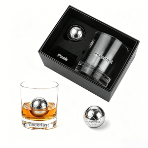 Ensemble de whisky le plus populaire : Nouveauté – Design sphères de football avec une boule de whisky glacée en forme de ballon de football pour les matchs de football - Product Image 3