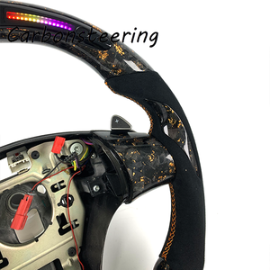 Volante de <span class=keywords><strong>Fibra</strong></span> de Carbono Forjado a Mano para Corvette C6 <span class=keywords><strong>LS2</strong></span> LS3 Z06 ZR1 2005-2013, Forma de D, Personalizado, Compatible con el Interior Original, Mejora del Interior - Product Image 5
