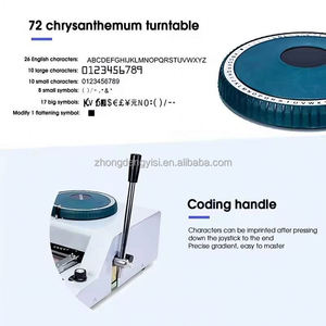 Manual <b>Dog</b> <b>Tag</b> Embossing Machinery PVC Card Embosser Machine Balers Product Type - Product Image 2