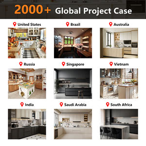 Sistema de Gabinetes de Cocina Personalizados de Madera Gris-Blanco Moderno y Minimalista GINO, Resistente al Agua, Fácil de Limpiar, con Ruedas, Multifuncional - Product Image 4