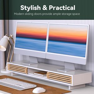 JQ Tre Gỗ Máy Tính Máy Tính Để Bàn Giá Rẻ Máy Tính Xách Tay Và 2 22 Inch Chơi Game Màn Hình Trong Dual Đứng Bàn Trắng Màn Hình Đứng - Product Image 3